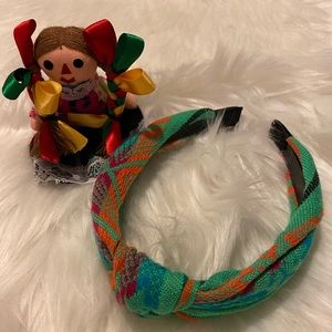 Mexican headband green pattern